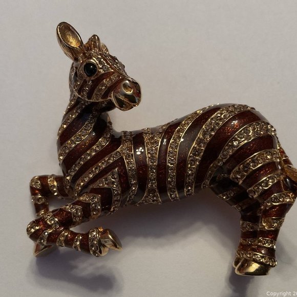 Ciner Swarovski Zebra Brooch (Marked) - Picture 1 of 5